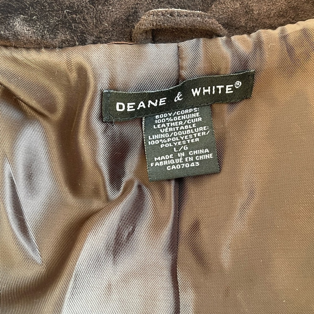 Drake & White brown suede leather jacket size large NWT - Picture 3 of 4